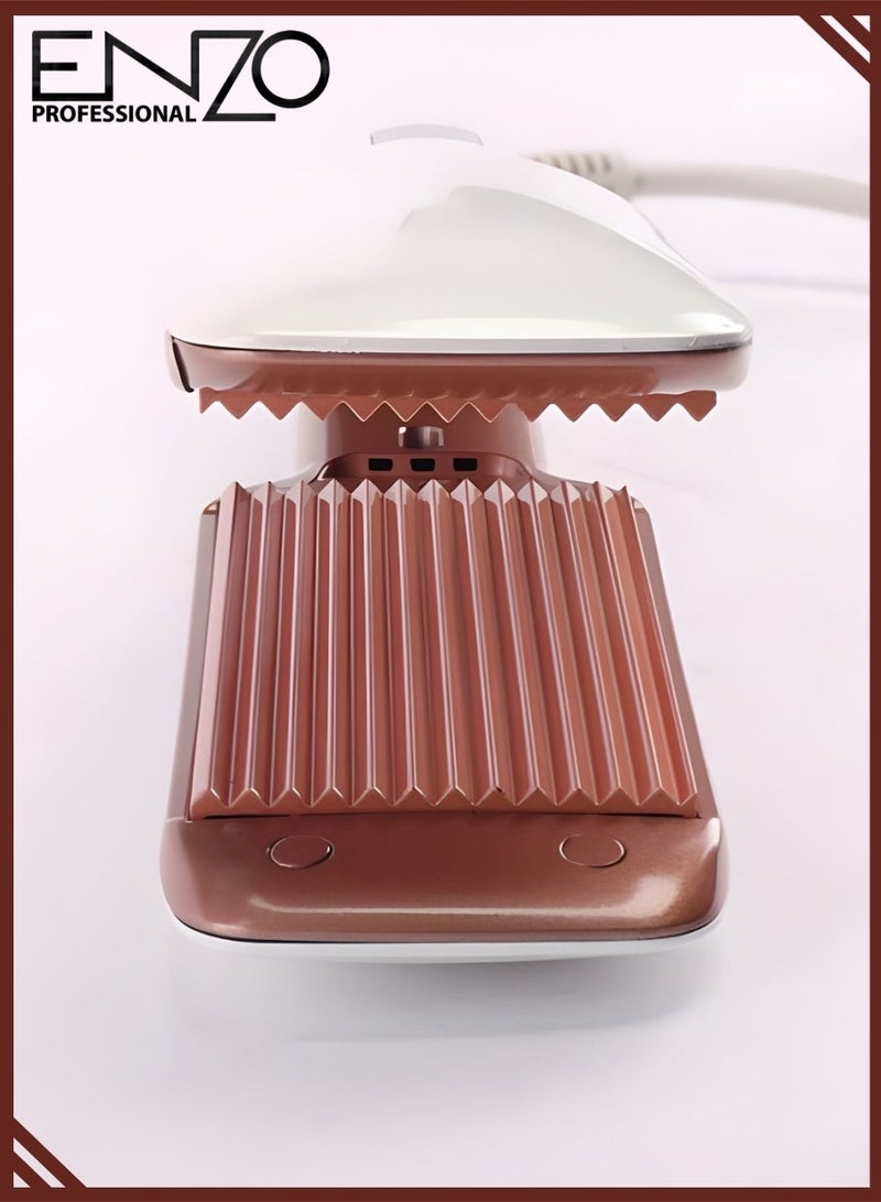 إنزو جهاز تجعيد الشعر السيراميكي ENZO EN-3890 - جهاز تصفيف شعر احترافي ثلاثي الأبعاد لتجعيد الشعر وتصفيفه على شكل ذرة، مزود بشاشة رقمية لعرض حجم الشعر وملمسه. - Image 3